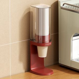 Disposable Paper Cup Holder Kitchen Storage Rack Disposable Cup Wall-Mounted Kitchen Rack for Water Bottle and Cup