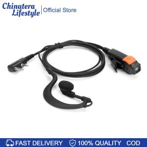 2 Pin Walkie Talkie Headset Earphones K-Plug Radio Earpiece Headset Dual PTT G Type with Microphone for Kenwood Baofeng 888S TYT