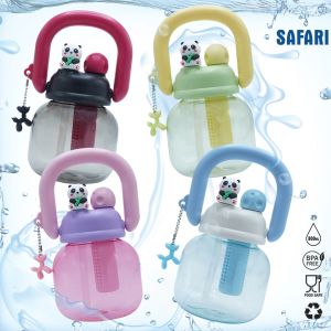 Botol Minum Tritan Panda Warna-Warni dengan Gantungan - 800mL BPA Free