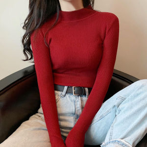 🦋 VEVE Korean Style Women Turtle Neck Knitted Sweater Long Sleeve
