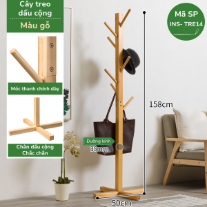 Giá Treo Đồ Hình Cây Nhập Khẩu Cao Cấp INS 24 Giá Treo Đồ Chống Ẩm Nước Dễ Dàng Lau Chùi Vệ Sinh