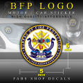 bfp LOGO VINYL STICKER  Not laminated FOR CARS AND MOTORS  WATERPROOF AND GLOSSY 5X5/4X4/3X3 FAB SHOP. 