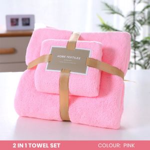 F&F : Towel 2 in 1 Luxury Large Microfiber Set Towel / Face Towel / Bath Towel / Tuala Doorgift /毛巾/Door Gift Kahwin / Pastel Towel 2 in 1 / Tuala Mandi Tuala Muka