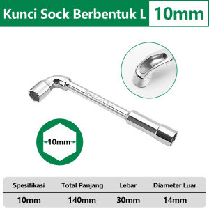 ISKU Kunci Sock L 8-17mm Double Sock Allen Key 2 Way Dr 1/2inch 6pt Shock Wrench L