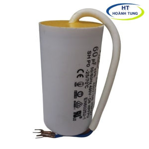 Tụ Điện Vỏ Nhựa Cbb60 Tụ Ngậm Dây Điện Dung 10uf 16uf 20uf 25uf 30uf 3uf 40uf 45uf 50uF 60uf Dùng Trong Động Cơ Điện 1 Pha