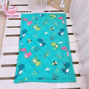 Nệm cho bé đi học 80x120cm Katina House nệm mềm mát vải cotton Thắng Lợi họa tiết gần gũi