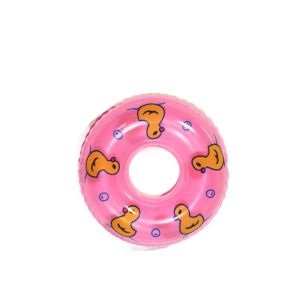 BLACKON PVC Dollhouse Miniature Swimming Ring Yellow Duck Dolls Accessories Duck Bathing Float Lifebelt Model Kids Pretend Play Toys DIY Mini Rings Swimming Toy Dollhouse Accessories