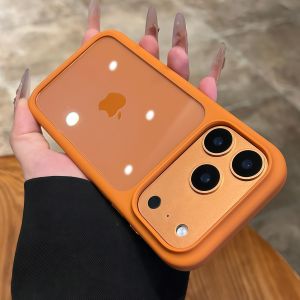 For iPhone 17 Luxury Silicone Soft Edge Transparent Hard Back Panel Case For iPhone 17 Pro Max Funda Shockproof Phone Cover Gift h260630