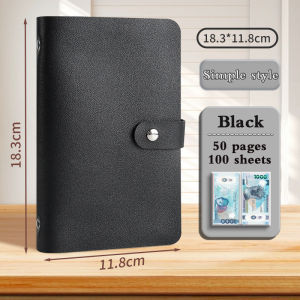 Save Money 100 Envelopes Money Saving Challenge Large Capacity A6 PU Album Cash Book Thicker