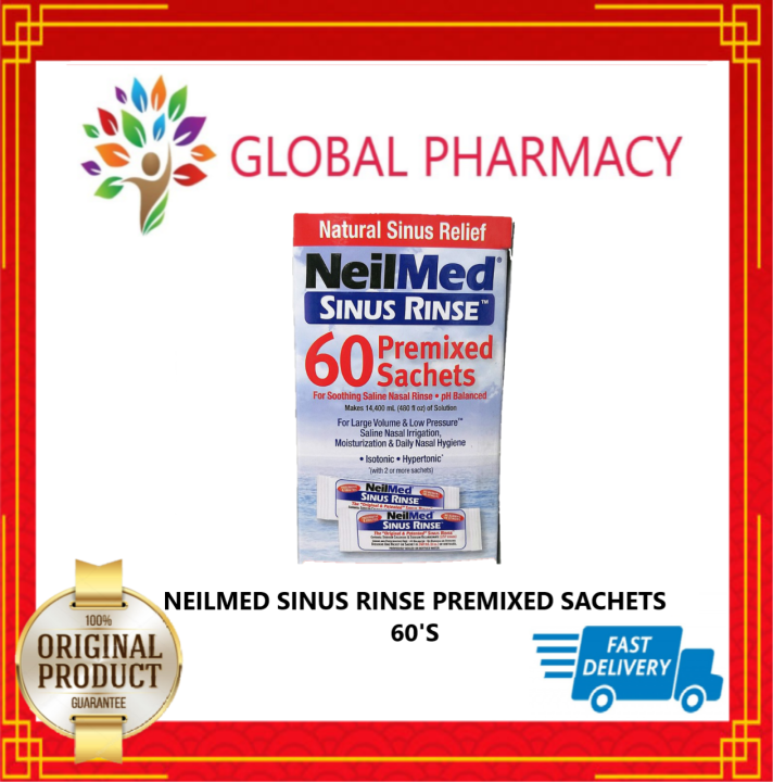 Neilmed Sinus Rinse Premixed Sachets (60 Sachets) | Lazada