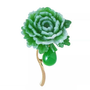 Bross Bunga Peoni Wanita Peony Flower Brooch Premium Bros Tradisional China