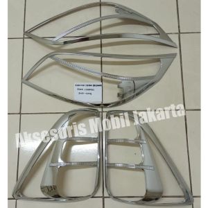 Paket Garnish Hitam & Chrome Depan Belakang Rush Terios 2010-2017