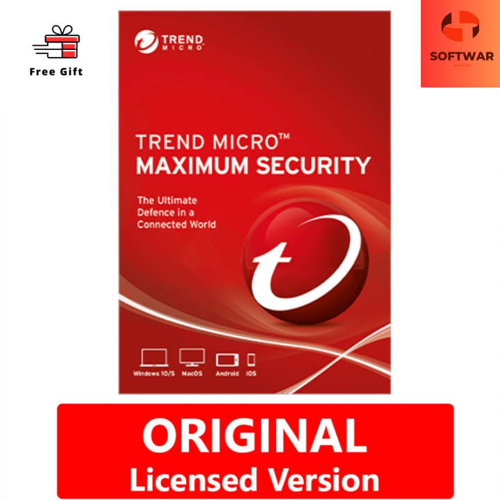 [ GENUINE ] Trend Micro MAXIMUM Security 2023 - 1 Year 3 PC + Mystery ...