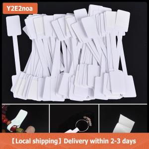 【Local shipping】 100pcs White Price Label Tags with Hanging String Jewelry Stationery Shoes Cloth