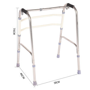 ส่งของในไทย walker 4 ขา วัสดุสแตนเลส วอร์คเกอร์พับได้ วอคเกอร์4ขา ช่วยพยุง ปรับความสูงได้ อุปกรณ์ช่วยเดิน วัสดุพรีเมี่ยม