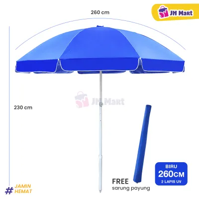 JH MART Meja Jualan Lipat Portable Lubang Tengah Payung Dagang Berkualitas