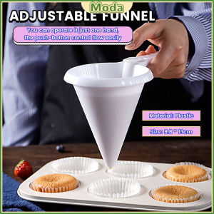 Moda White Adjustable Plastic Funnel for Baking Cake Decorating Tools Kitchen Accessories Easy Operating Funnels