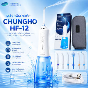 Máy tăm nước ChungHo HF-P12 chống nước 6 đầu xịt chuyên dụng pin sử dụng 30 ngày bảo hành chính hãng 12 tháng