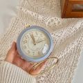 Jam Weaker Meja Belajar Alarm Aesthetic Retro Style Elegant Vintage/Gaya Eropa Sederhana Kreatif Penunjuk Bercahaya Kecil Jam Alarm Cermin Kaca Transparansi. 