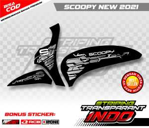 STRIPING VARIASI HONDA SCOOPY NEW 2021 / STICKER LIST MOTOR SCOOPY NEW 2021