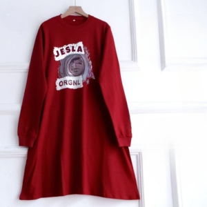 Tunik Terbaru 2024 Zana Tunic Bahan Kaos Katun Combed Apk Sablon Baju Atasan Wanita Lengan Panjang Jumbo