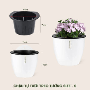Chậu tự tưới treo tường MONROVIA trang trí trong nhà ban công tiện lợi sang trọng tiêu chuẩn châu Âu