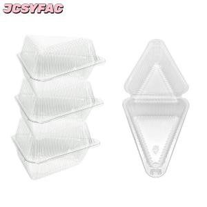 JCSYFAC 50 100pcs bánh lát container rõ ràng tam giác tráng miệng hộp tái sử dụng thực phẩm đóng gói hộp Stackable bánh sandwich chủ cho trái cây bánh