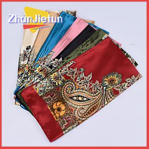 zhanjietun 90x90CM Shawls Fashion Beach Sunscreen Silk Scarves 2024 Europe And America Kerchief Popular Print Square Bandannas