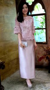 3 สี ชุดออกงาน ชุดไปงานเลี้ยง ไปงานแต่ง งานบุญต่างๆ M-3XL ชมพู ฟ้า ทอง เขียว ผู้ใหญ่ ชุดแม่บ่าวสาว