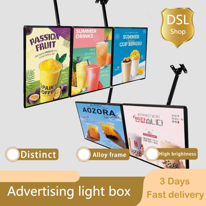 DSL Ultra thin LED TV light box menu board light box menu board hanging ...