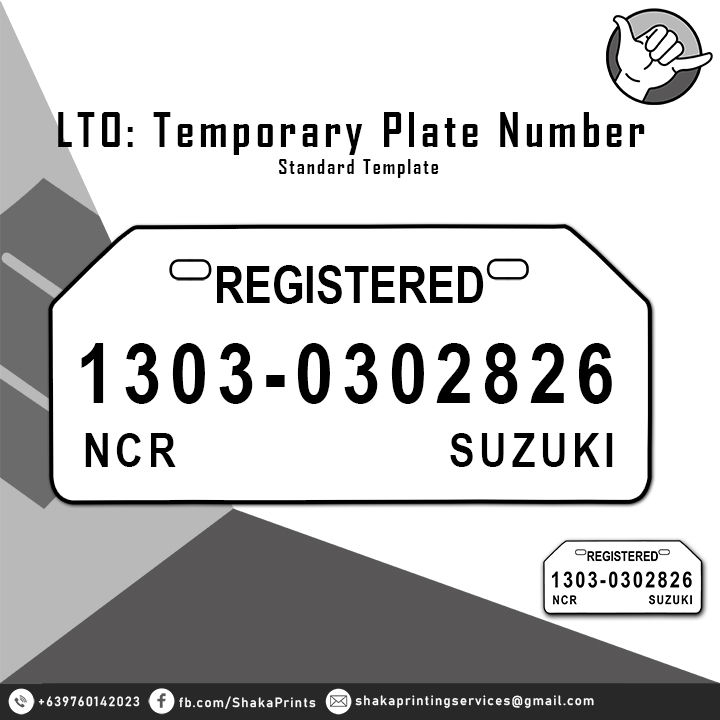 Temporary Plate Number | Lazada PH