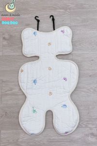 Lót xe đẩy cho bé lót ghế xe hơi xe ô tô cho bé miếng lót xe đẩy vệ sinh vải cotton Hàn 100% cotton điều hòa 3D thoáng khí