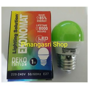 LED ekonomat 1 watt HIJAU 1w / 1 w Bulb LED 1watt Lampu Tidur
