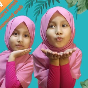 Pasmina Karet Leher Anak Terbaru/Pasmina Anak/Fashion Anak Terlaris/kerudung murah terbaru dan terlaris/hijab/kerudung pasmina diamond/pasmina panjang anak/hijab instant kekinian/jilbab anak/