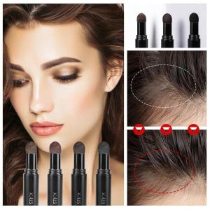 แท่งแป้งกลิตเตอร์สำหรับซ่อมแซมผมแบบผงสำหรับตกแต่งหน้าผากเครื่องสำอางเพื่อความงามโค้ง