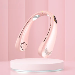 Mini Portable Bladeless Neck Fan USB Rechargeable Mute Sports Fans Outdoor Hanging Neck Fan Cooler Portable Hanging Fan With Adjustment