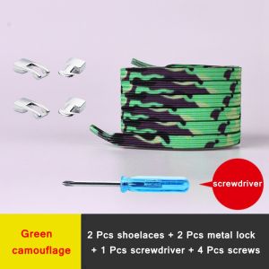 New Elastic Shoe Laces Fashion Metal Cross lock No Tie Shoelaces Suitable for all kinds of shoes child Adult flat Lazy Lace