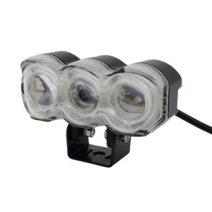 80W Motorcycle Auxiliary Light Mini Driving Light RGB Fog Light Dual Color
