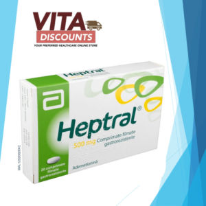Abbott Heptral 500mg 20 เม็ด หมดอายุ 04/2027 ควรปรึกษาแพทย์หรือเภสัชกรก่อนใช้