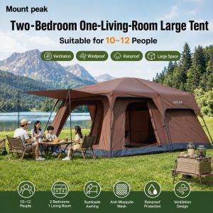 Mount Peak Khemah perkhemahan Upgraded Thickened Material Khemah Unta Camping Waterproof Tent Large Family Tent