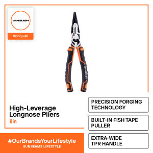 VANQUISH Heavy Duty Professional High Leverage Longnose Pliers