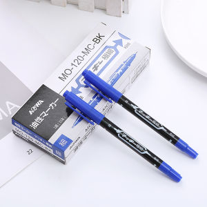 1pc Oil Based Double Headed Marker Pen Waterproof Makeup Tattoo Eyebrow Tracing Positioning Pen Durable Not Easy To Wipe