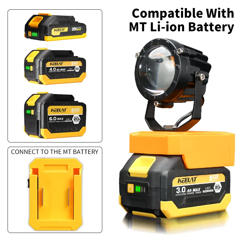 High-Brightness LED Floodlight – 14W, Works With Any 20-21V Power Tool Battery, Portable Work Light For Jobsite, Garage, Camping Cordless LED Work Light High-Brightness LED Floodlight – 14W, Works With Any 20-21V Power Tool Battery, Portable Work Light For Jobsite, Garage, Camping Cordless LED Work Light
