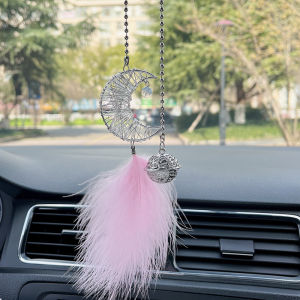 Khánh Treo Xe Dream Catcher Mặt Trăng Và Tiểu Hành Tinh Dây Đan Vòng Nhỏ Gọn Vòng Dream Catcher Treo Tường May Mắn