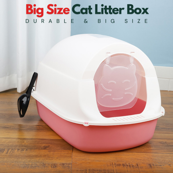 Tandas Kucing Fully Cover Cat Toilet High Quality Big Space Cat Litter ...