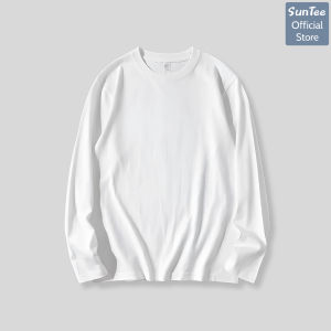 Áo thun dài tay nữ SUNTEE STDT001 form vừa phong cách basic trơn vải cotton 250GSM cao cấp