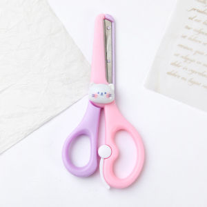 Cute Cartoon Small Scissors Child Safety Handmade Scissors Office Hand Account Cutting Scissors Stationery Cut diy Paper Cutting Knife