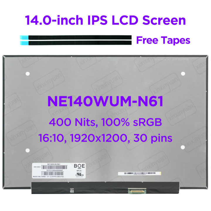 14.0-Inch Laptop Slim LCD Screen NE140WUM-N61 NE140WUM-N68 for Acer Aspire Lite 14 AL14-31P Display Panel Replacement 100% sRGB FHD1920x1080 30pins eDP
