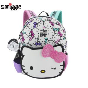 Australia smiggle original childrens schoolbag girls hello kitty modeling  shoulder backpack Kawaii 3-7 year kids bags 14 inch