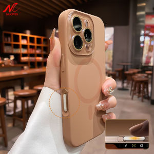 Camera Capacitor Button Liquid Silicone for Magsafe Case for iPhone 17 16 12 13 14 15 Pro Max Plus Glass Lens Protector Cover